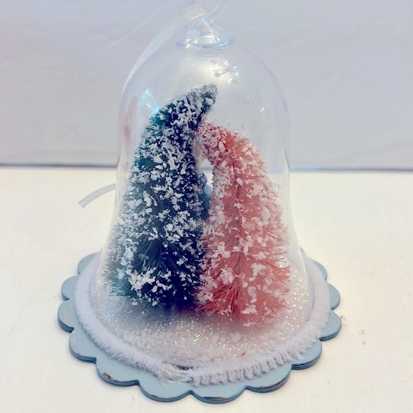Rudolph the Red Nose Reindeer Bottle Brush Christmas Bell Ornament - Picture 3 of 6
